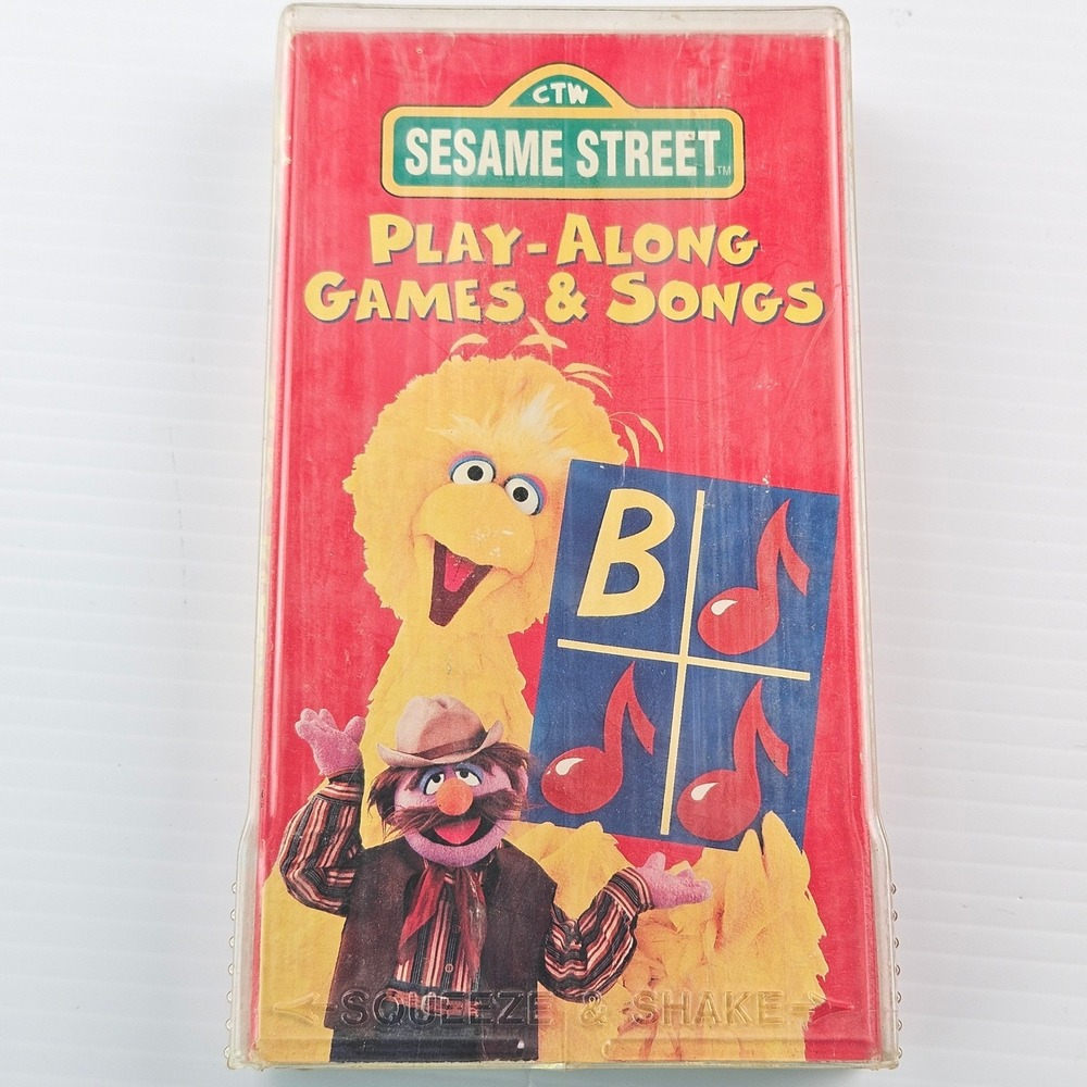 Sesame Street Play-Along Games & Songs VHS Big Bird Elmo Sony Wonder LV 51295